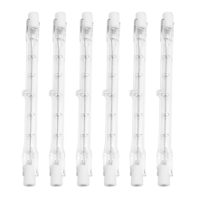 Bec halogen R7S, 118 mm, 200 W, 230 V, tijă halogenă R7S reglabilă, pachet de 6