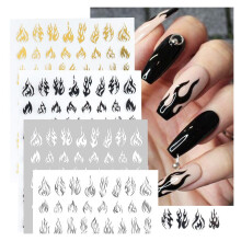 Gamă largă de aplicații. Nail art cu flacără, design unic. Autoadeziv. Material de înaltă calitate pentru unghii DIY, ușor de util