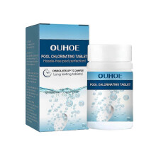 Premium Pool Chlorine Tablets - 100 Effervescent Water Purification Pills for Crystal Clear, Odor-Free Swimming & Long-Lasting Disinfection