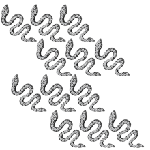 Gebruiksvriendelijke, herbruikbare nagelversieringen voor acrylnagels. 3D-slangenoorbellen met strass-steentjes en een speciale constru