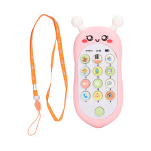 Telefono interattivo per neonati con modalità di apprendimento, effetti sonori, anelli per la dentizione con luci colorate e controllo