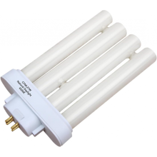 Bec fluorescent compact, 4 rânduri, 27 W, 6500 K, tub cu 4 pini, economic, alb pur