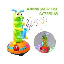 Lagarta Saxofonista Dançante, Brinquedo Musical Sensorial para Bebês a Pilhas