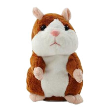 Hamster de pelúcia interativo e falante que repete o que você diz – brinquedo fofo com efeitos sonoros e de imitação para crianças.