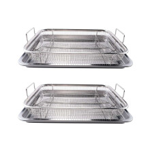 Air Fryer Basket for Oven,Stainless Steel Crisper Tray and Pan, Deluxe Air Fry in Your Oven, 4-Piece Set, for the Grill