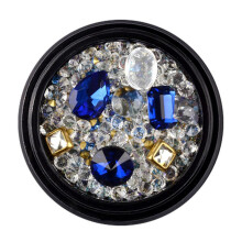 Nagelkunst oorbellen, sprankelende edelstenen, strass-steentjes, kristallen, vlinderkralen, imitatieparels, holle metalen klinknagels