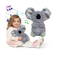 Fisher-Price Soothe N Snuggle Koala, brinquedo de pelúcia para bebês com máquina de sons e movimentos de respiração realistas, 50% de d