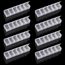 Organizator elegant de bijuterii din plastic cu separatoare detașabile, cutie transparentă pentru depozitarea mărgelelor, ideal pentr