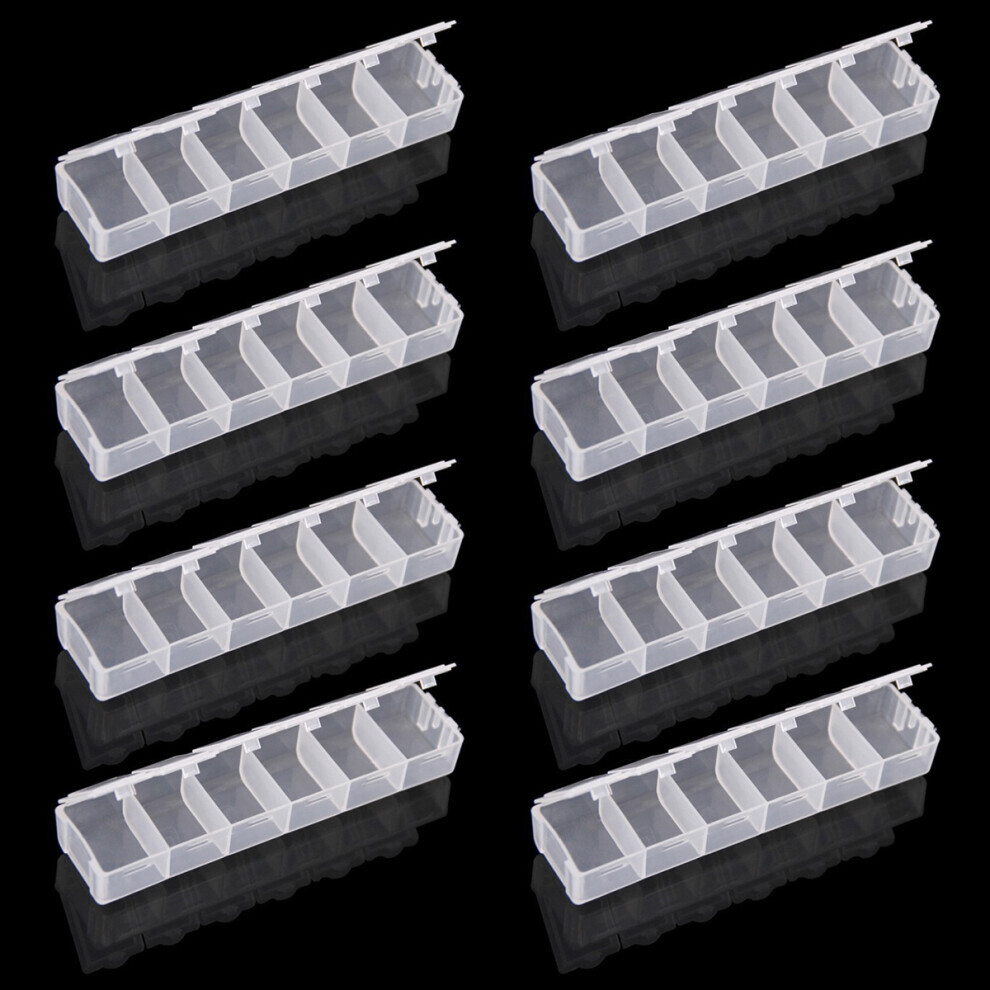 Elegant plastic jewelry organizer with removable dividers, clear bead storage case, ideal for organizing