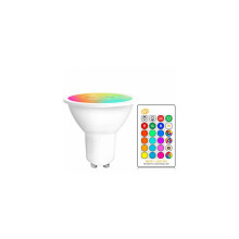 Bec LED inteligent GU10 pentru iluminat încastrat pe perete, alb reglabil de la 2700K la 6500K cu telecomandă, 12 benzi de culoare var