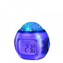 Despertador com projeção de céu estrelado, presente de aniversário, brinquedo, despertador para crianças.