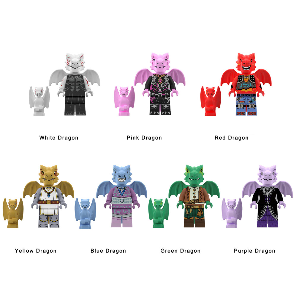 Bonxaif 7Pcs Dungeons & Dragons-Dragonshard Minifigures Kids Toys Gifts Uk Priority Delivery
