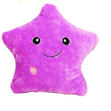 Estrela "Medo do Escuro", brinquedo de pelúcia decorativo para cama infantil, com um lindo motivo de estrela e luz que muda de cor para