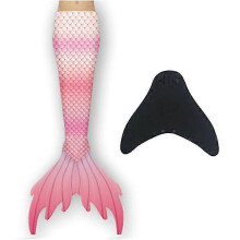 Mermaid Tail for Girls with Monofin Pink 130