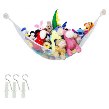 Rede gigante para brinquedos de pelúcia, feita de material elástico e resistente a rasgos, fácil de montar, ótima rede para brinquedos