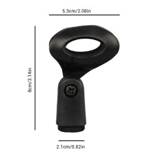 Clipe de microfone altamente flexível e resistente a quebras, com adaptador de rosca metálica, adequado para a maioria dos formatos de