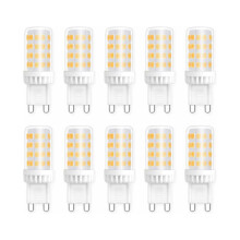 G9 LED-pære, energisparende 5 W, tilsvarende en 40 W halogenpære, nøytralhvit 4000 K, 360 strålevinkel, pakke med 10 stk.