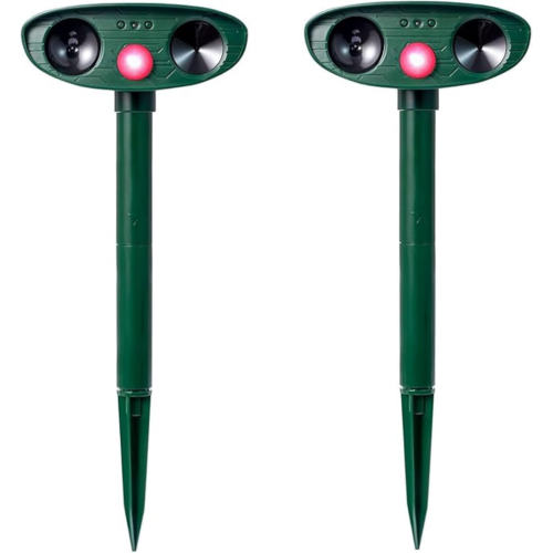 Ultrasonic Deer Repellent - 1 Pack - Solar Powered - Eliminates Deer in 48 Hours