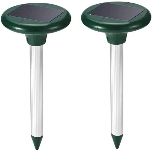 solar mole repellent units, ultrasonic solar mole repellent, mole control, vole repellent.