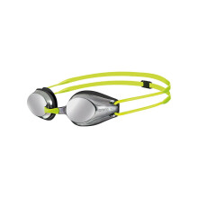 (Silver/Black/Yellow) Arena Tracks Mirror Junior Kids Swimming Goggles For Watertight Performance