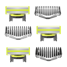 Forbedrede udskiftningsklinger i rustfrit stål med trimmerbeskyttelse, kompatible med One Blades P2515, QP2520, QP2530, QP2630, QP6510,