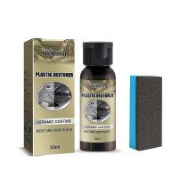 Premium Automotive Plastic Restorer - Deep Penetrating UV Protection, Restores Shine, Prevents Fading & Cracking, Easy to Use for Interior Panels & Da