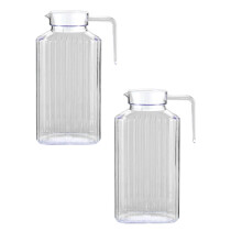 Pichet Ă jus en acrylique avec couvercle, 1 gallon, lot de 2