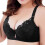 Sutiã Push-Up Plus Size com Renda nas Costas e Aro – Preto 1