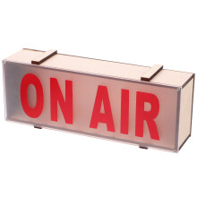 ON AIR LED fénytábla, fa keret, elemes