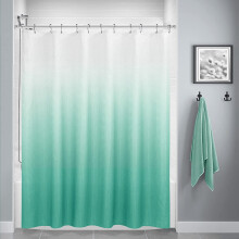 Aquagroene douchegordijn met kleurverloop, 72x72 inch