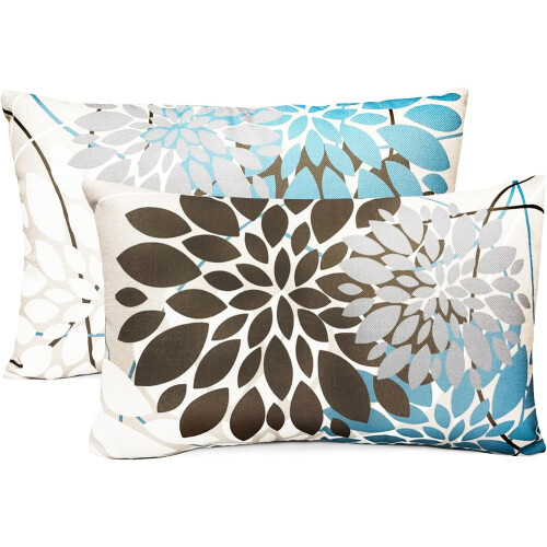 Capa de almofada de linho com bolinhas pretas, estilo casa de campo, 45x45 cm