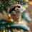 Enfeite de Natal em acrílico com animais da floresta, 8 cm (3,1 pol.) 1