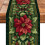 Grøn & Rød Blomster Bordløber 33x183 cm 1