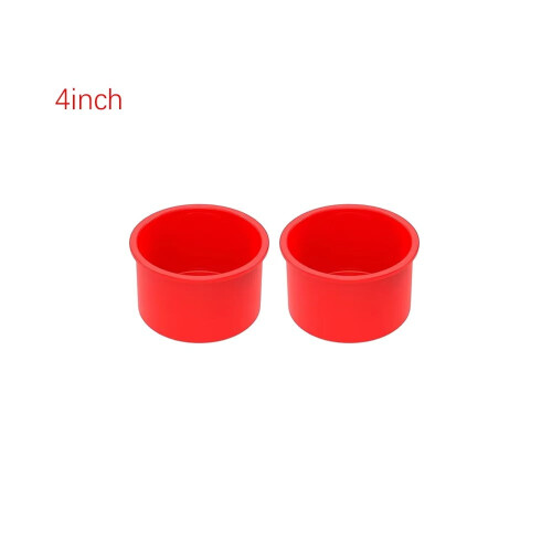 Ensemble de 6 moules à gâteaux ronds en silicone de 10 cm