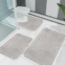 Ensemble de tapis de bain PRETXORVE 3 pièces, antidérapant et absorbant