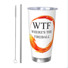 Fireball Tumbler Stainless Steel Vacuum Insulated 20 oz