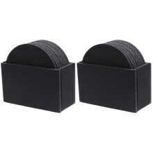 16-Piece Felt Drink Coasters Round Heat-Resistant Set