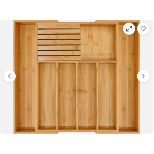 Bamboo Cutlery Drawer Organizer Expandable 12-inch