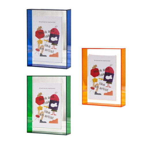 3 Pack Acrylic Photo Frames – Klein Blue, Orange, Green