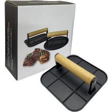 Hamburger Press with Wooden Handle 6.3-inch