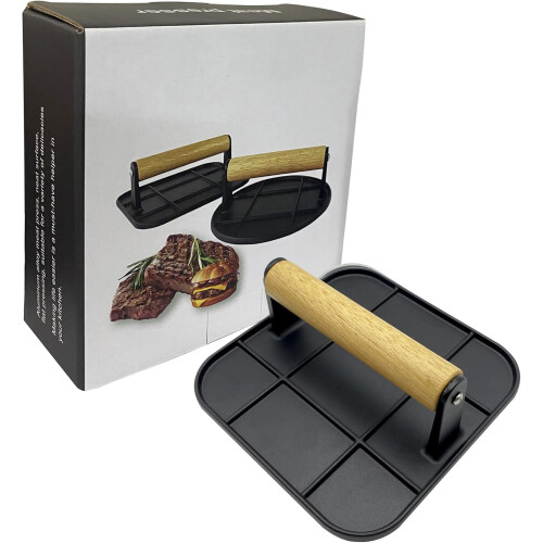 Hamburger Press with Wooden Handle 6.3-inch