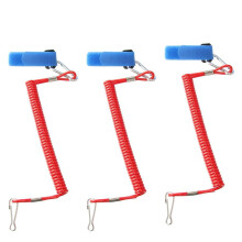 3Pcs Kayak Canoe Boat Elastic Plastic Fishing Rod / Paddle Leash