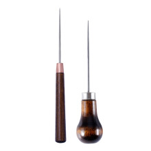 6-Piece Wooden-Handle Sewing Awl Set for Leather, Shoes &