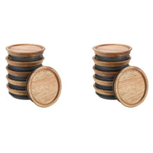 Ensemble de 12 couvercles de rangement en bois de qualité alimentaire, hermétiques, 72 mm