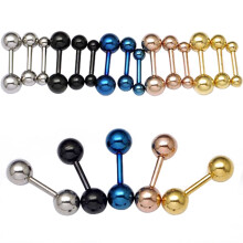 MyBeauty ear studs men's punk ball barbell earrings 1 pair