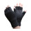 (One Size, Black) - Mens Thermal Fingerless Gloves 1