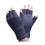 (One Size, Navy) - Mens Thermal Fingerless Gloves 1