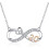 Infinity Heart Pendant Necklace Sterling Silver 1 Piece 1