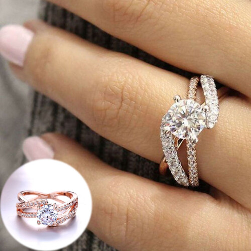 Women's 925 Sterling Silver White Sapphire Ring