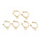 Brass ear cuff with loop 18K gold plated 1